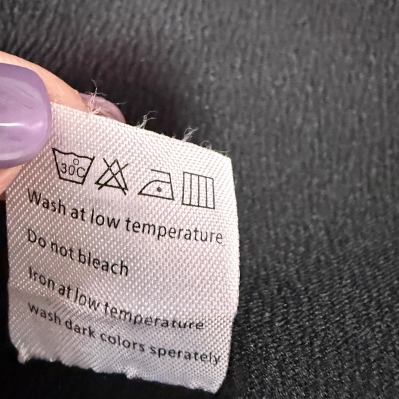 French Mauve Black Open Front Shawl Collar Blazer - Size M - Picture 6 of 8